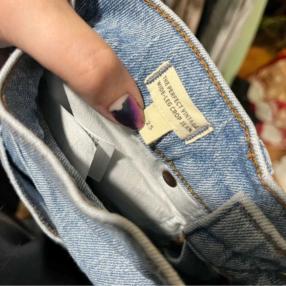 Madewell The Perfect Vintage Wide Leg Crop Jeans Altoona Wash Comfort Stretch - Picture 14 of 15